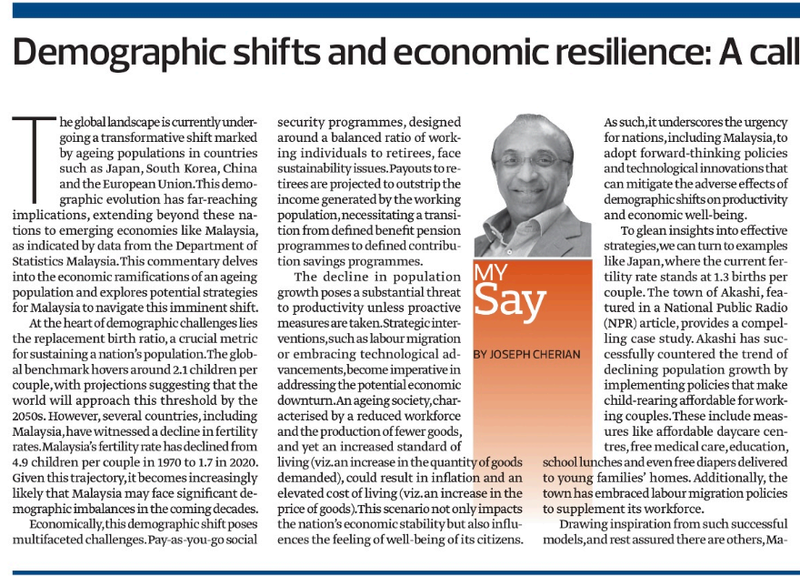 Demographic shifts and economic resilience: A call to action