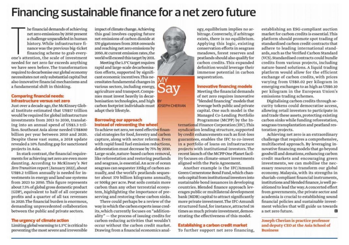 Financing Sustainable Finance For A Net Zero Future